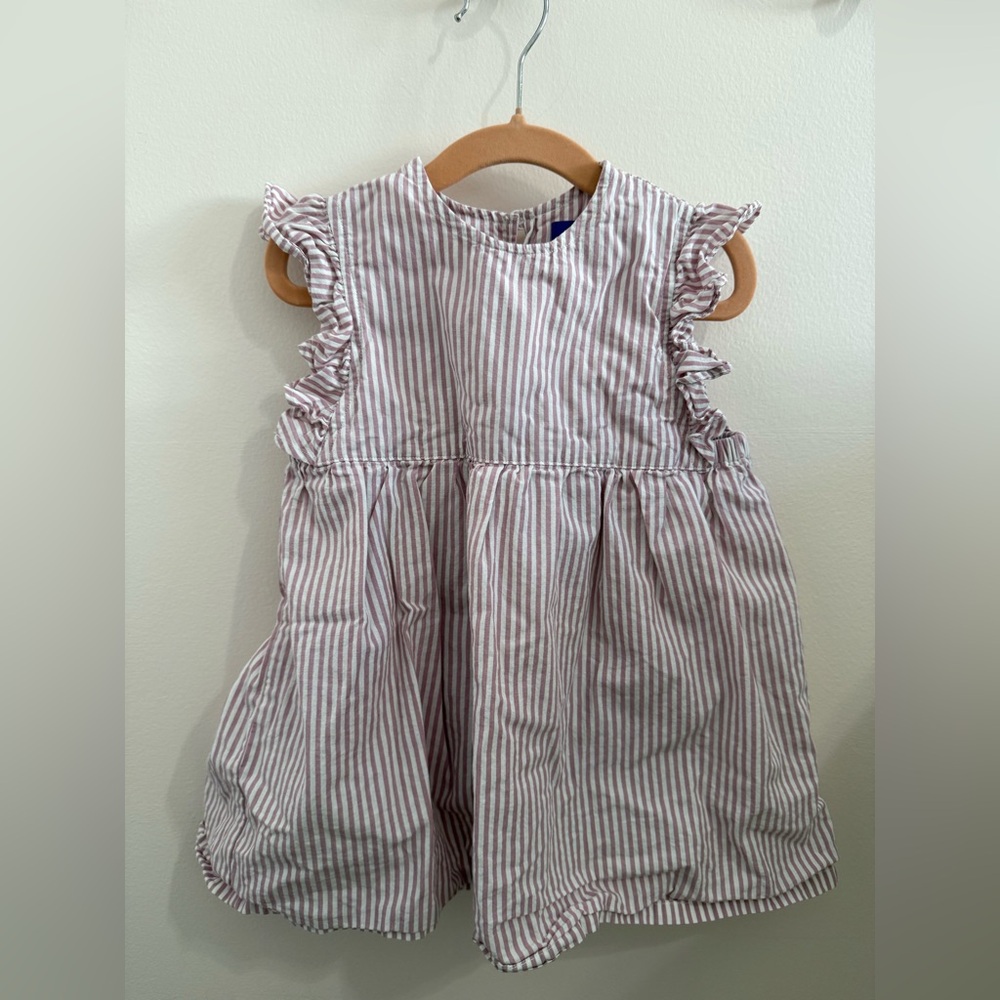Striped Ruffle Sleeve Maison Mini dress with built in bloomers